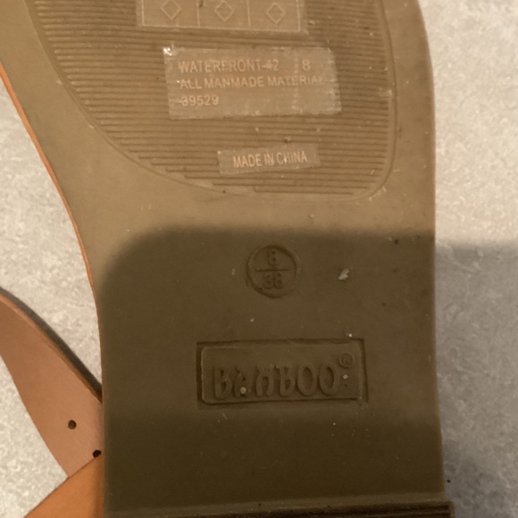 Bamboo Cow Print Sandal - Picture 2 of 5